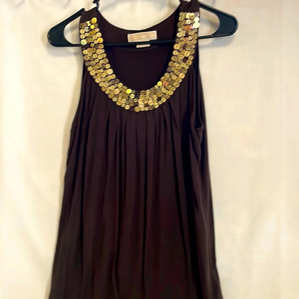 Micheal Kors Sleeveless Embellished Tank Top